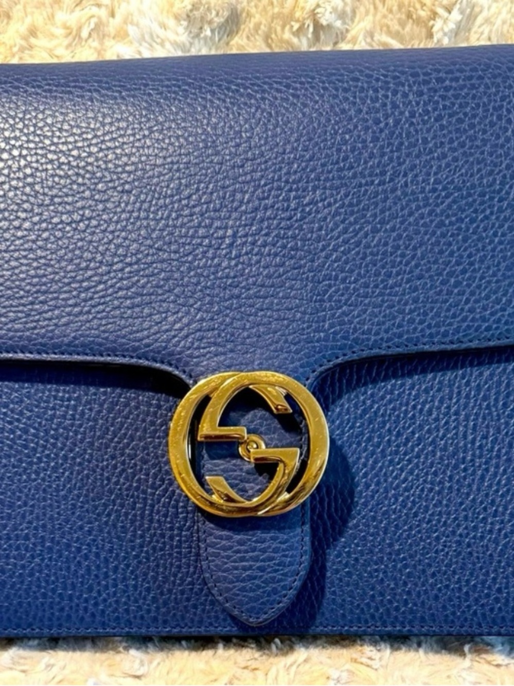 Gucci Authentic Calfskin  in Periwinkle Blue